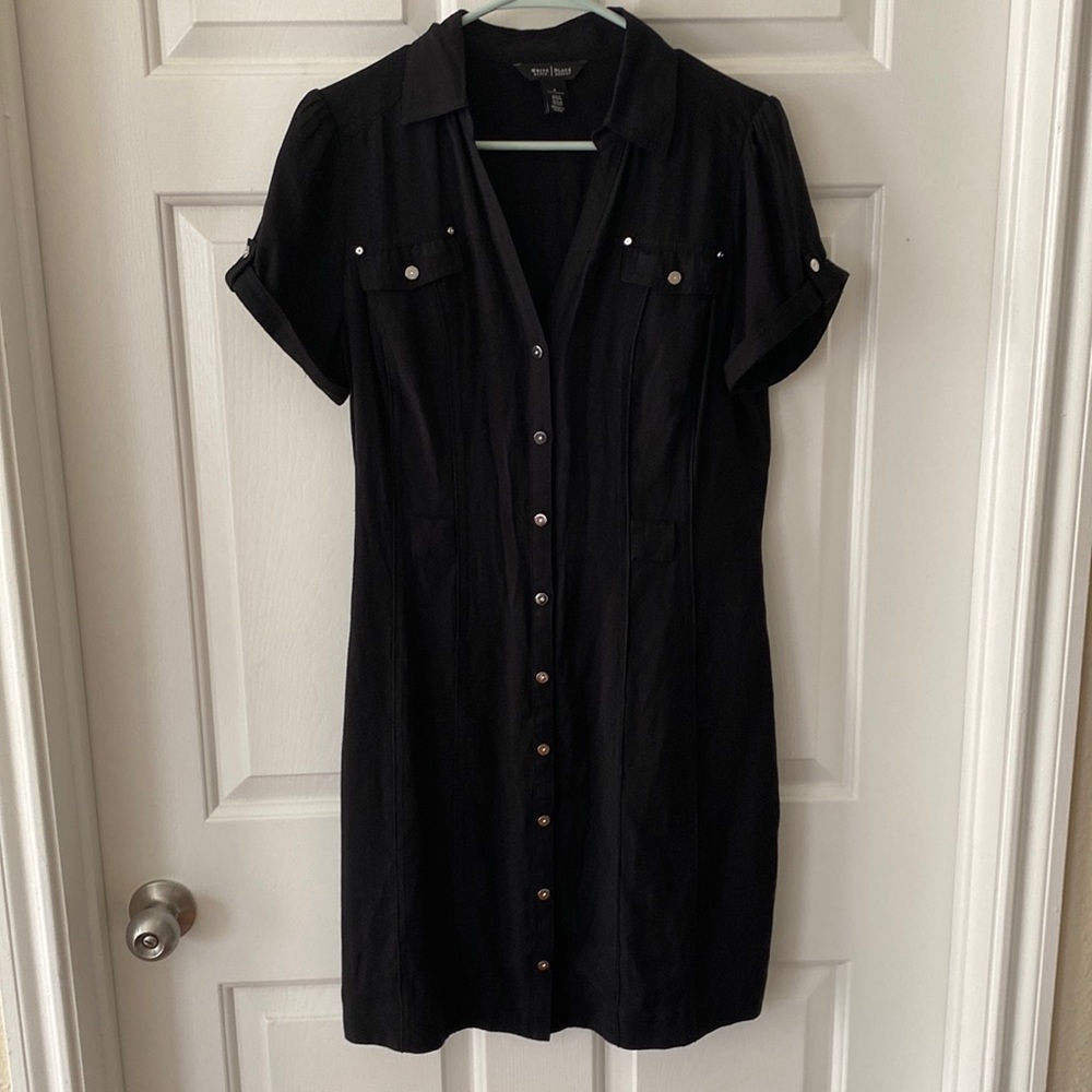 Black shirt dress